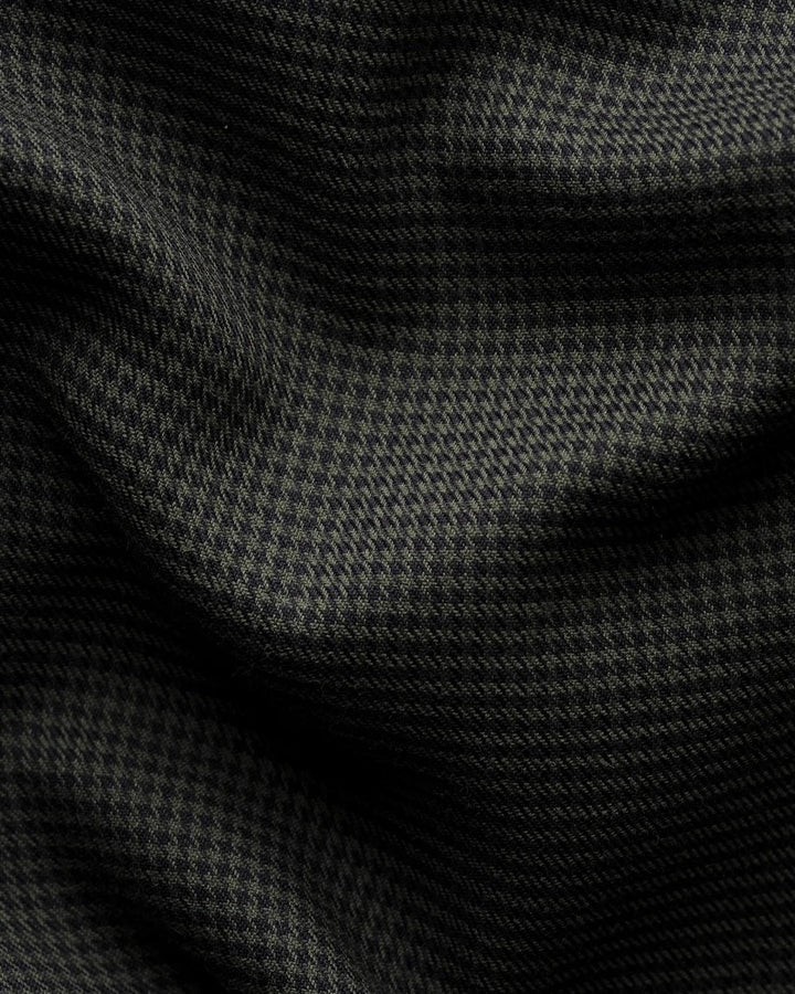 Micro Check Signature Flannel Shirt  Dark Green
