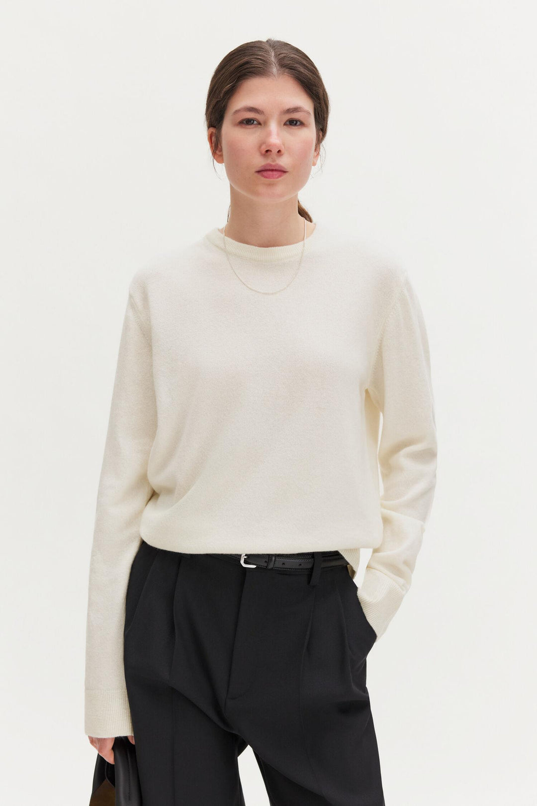 soft wool crewneck sweater  Off-White
