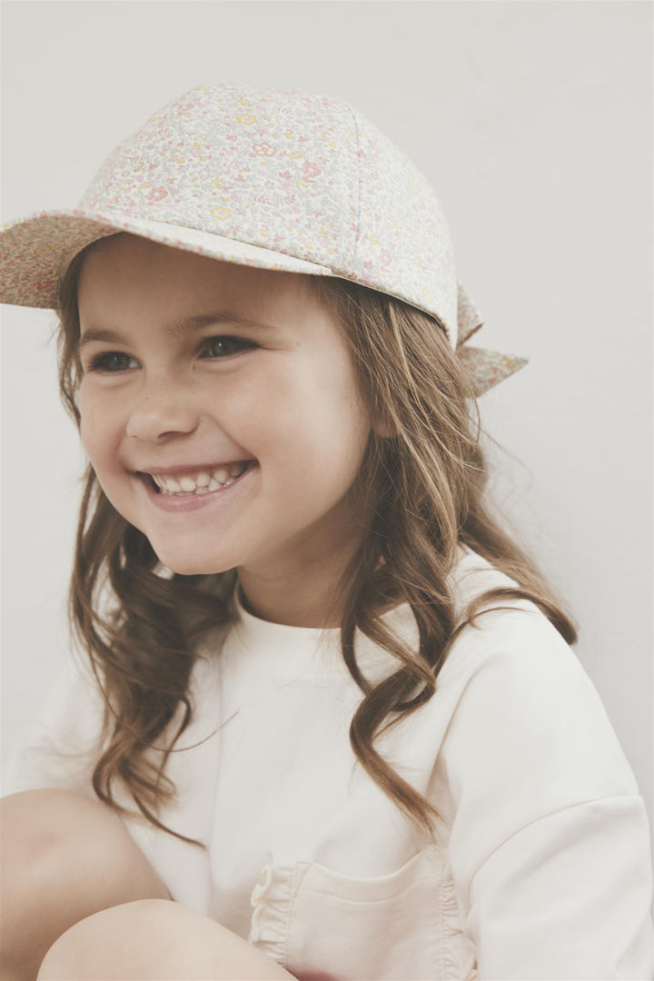 Cap in Liberty Fabric  Double Cream