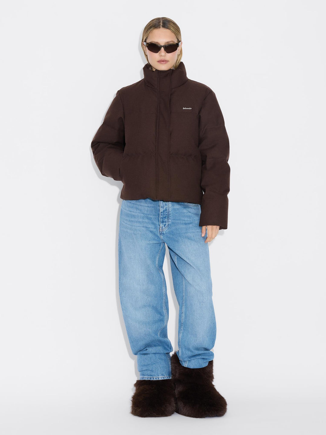 W Tech Wool Down Jacket  Dk. Brown