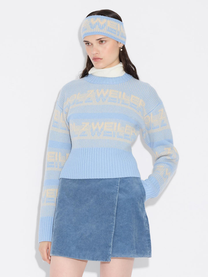 Ski Cropped Crew  Lt. Blue