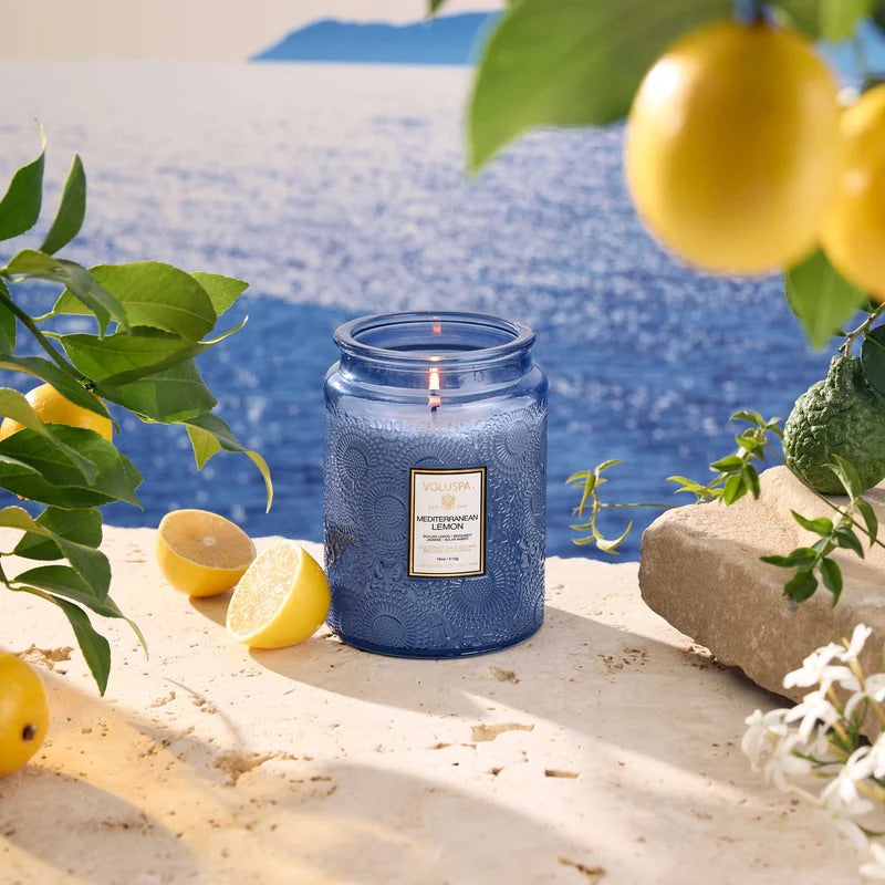 Large Jar Candle, 100 tim, 455 g  Mediterranean Lemon