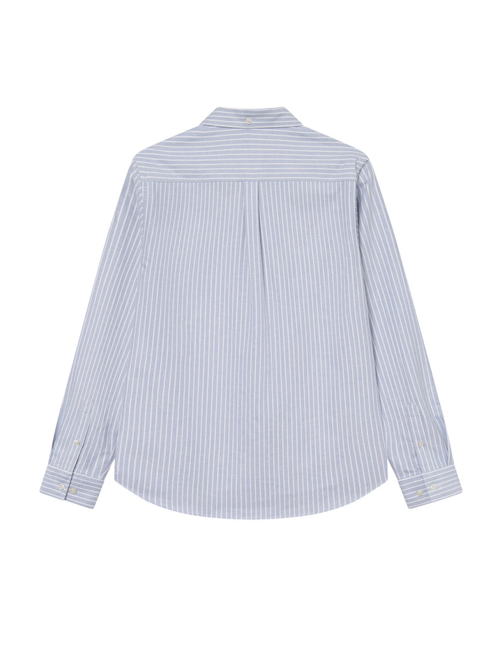 Konrad Striped Oxford Shirt  Allure Blue