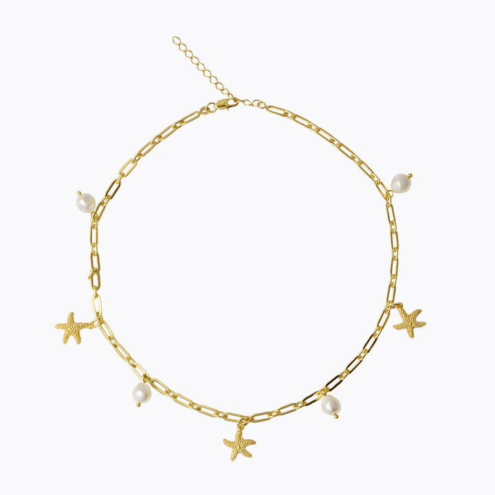 SEA STAR CHAIN NECKLACE PEARL  Gull