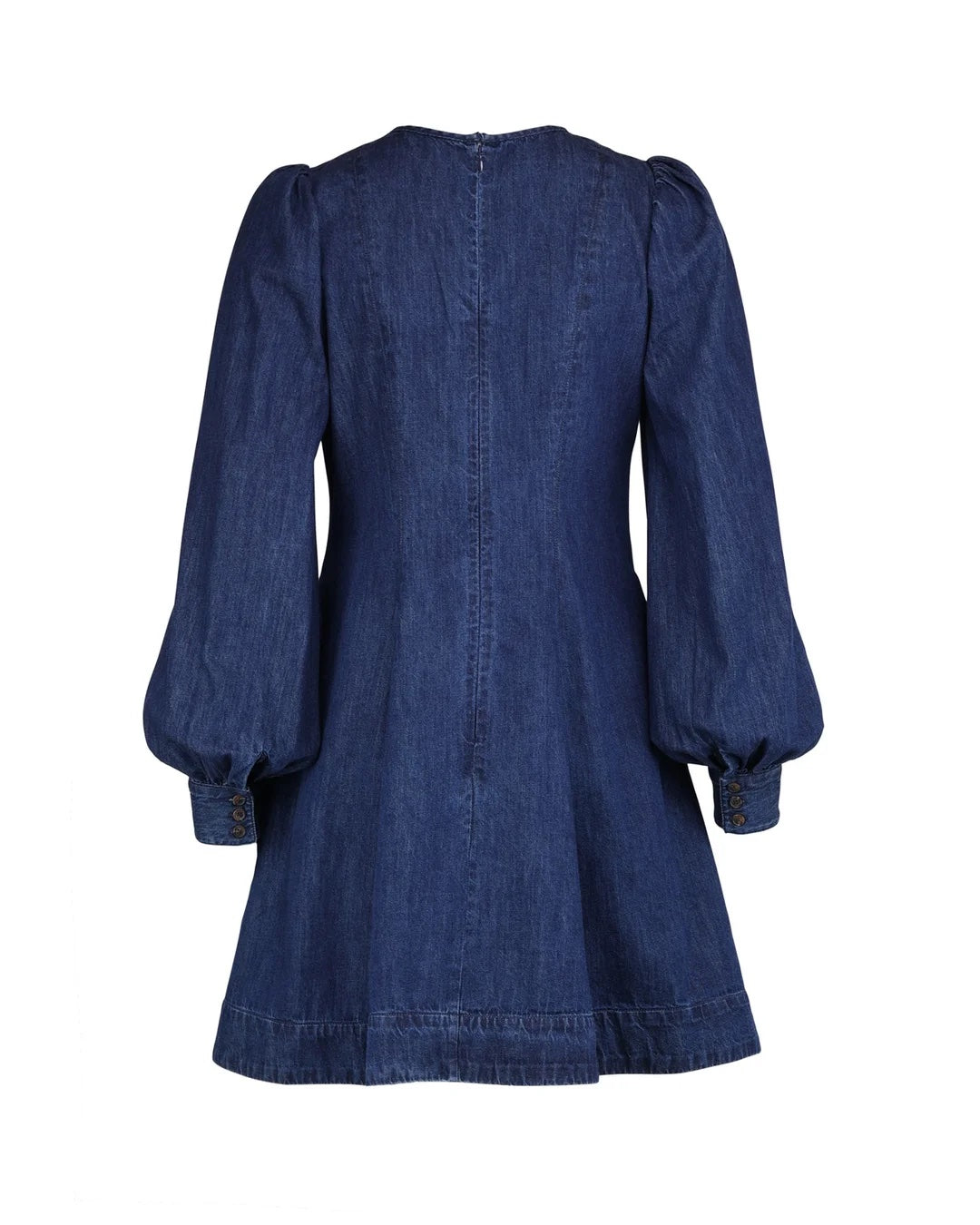 Denim Fitted Dress  Denim Blue