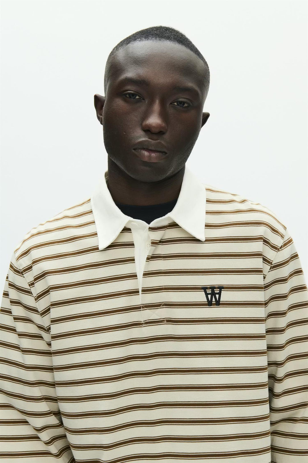WWLandon polo 25215  Desert Palm Stripe