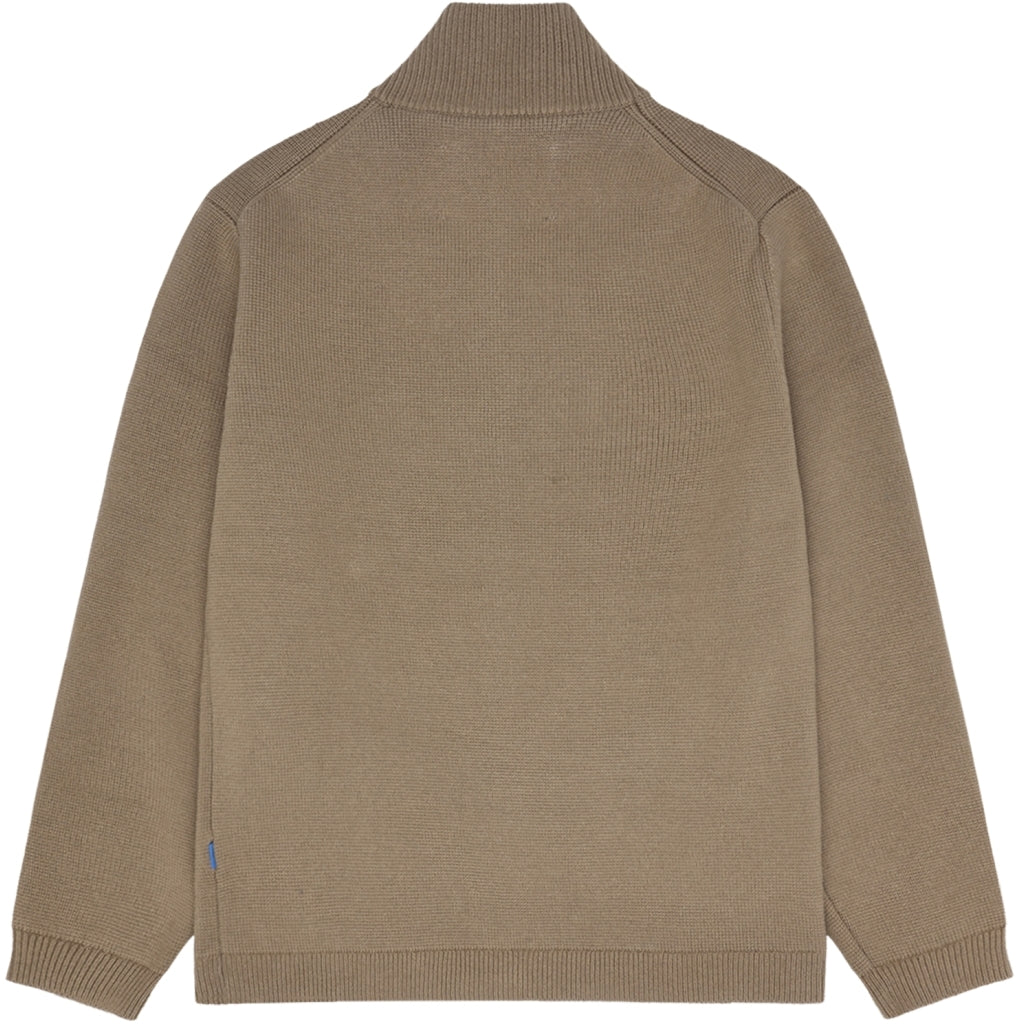 Zipper Knit Cardigan  Moss