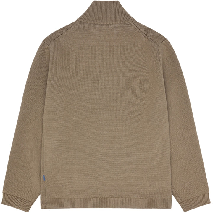 Zipper Knit Cardigan  Moss