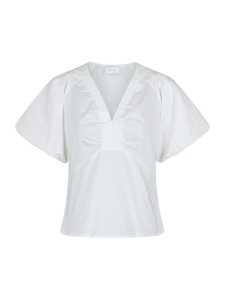 Irina Poplin Blouse  White