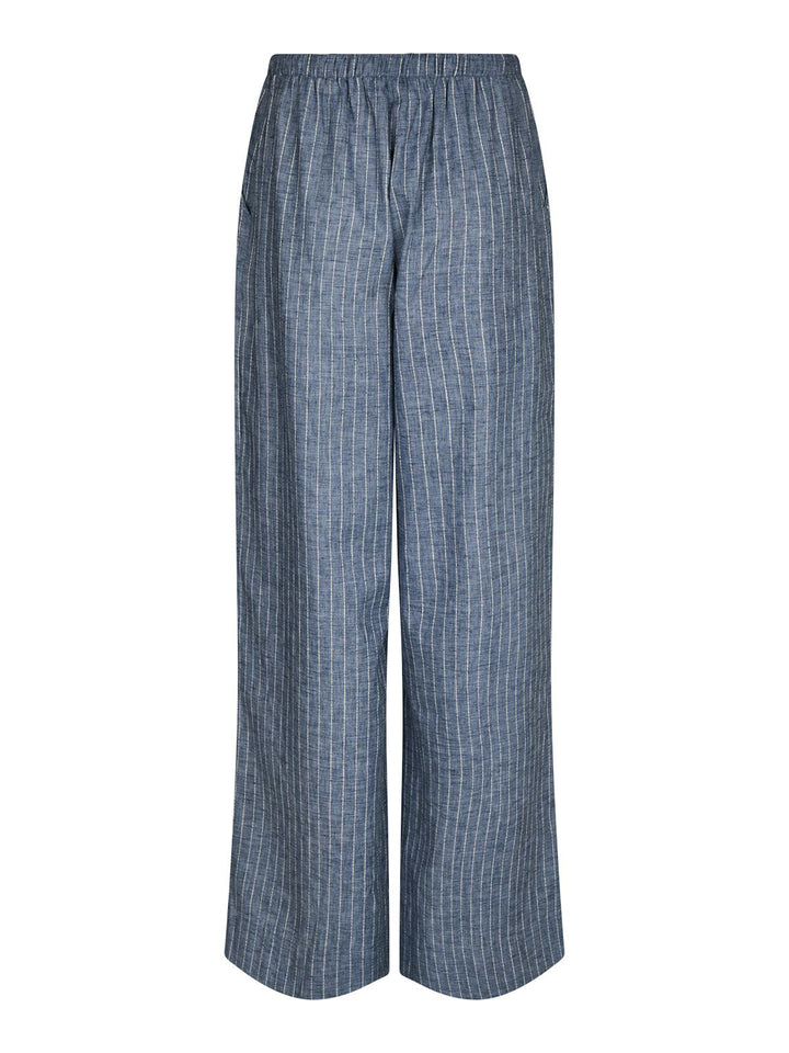 Heifa Emb Stripe Pants  Blue