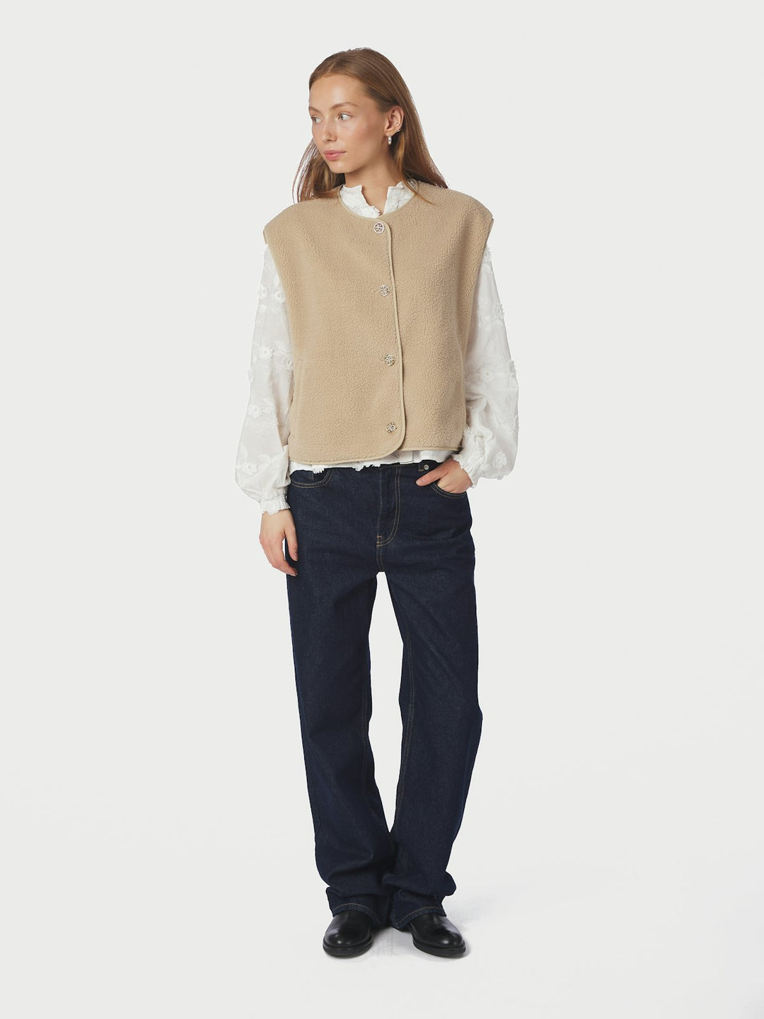 Mariko Teddy Vest  Sand