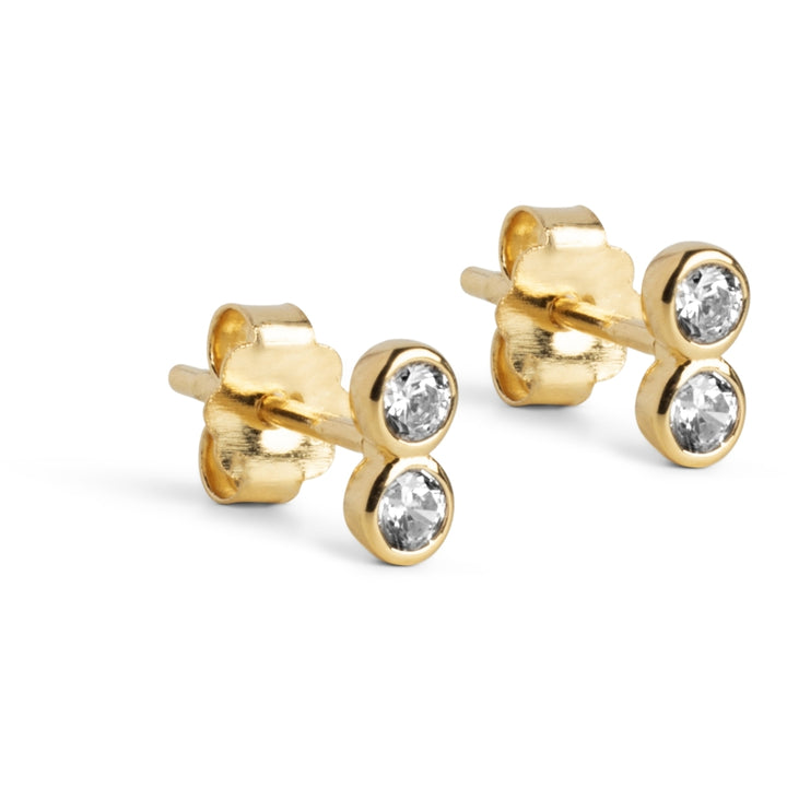 STUDS, TWIN CZ  Clear Cz