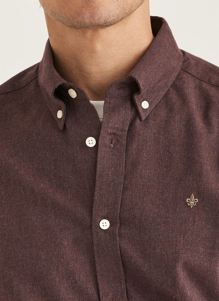 Watts Flannel Shirt-Slim Fit  Wine Red