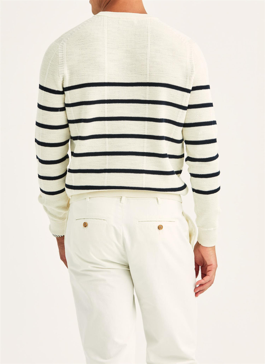 Benedict Striped Oneck  Off White