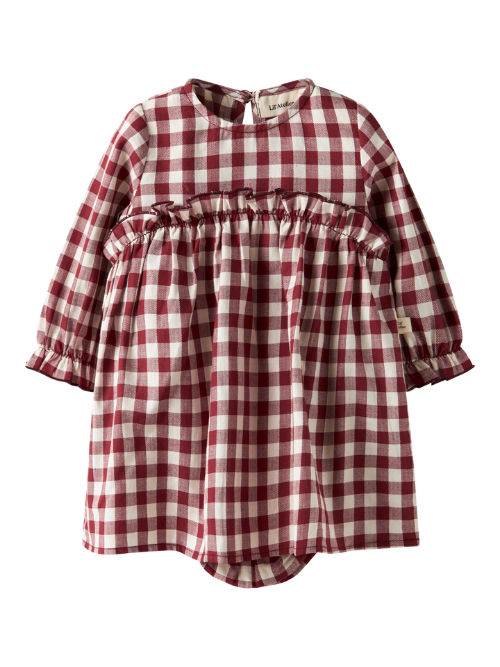 NBFRIO LS LOOSE BODY DRESS LIL  Mellomrød