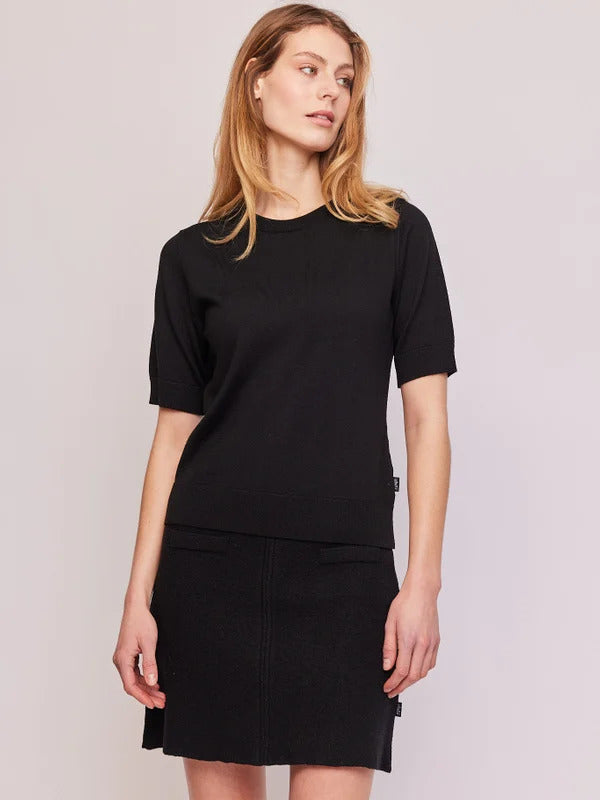 EMMY MERINO TOP  Black