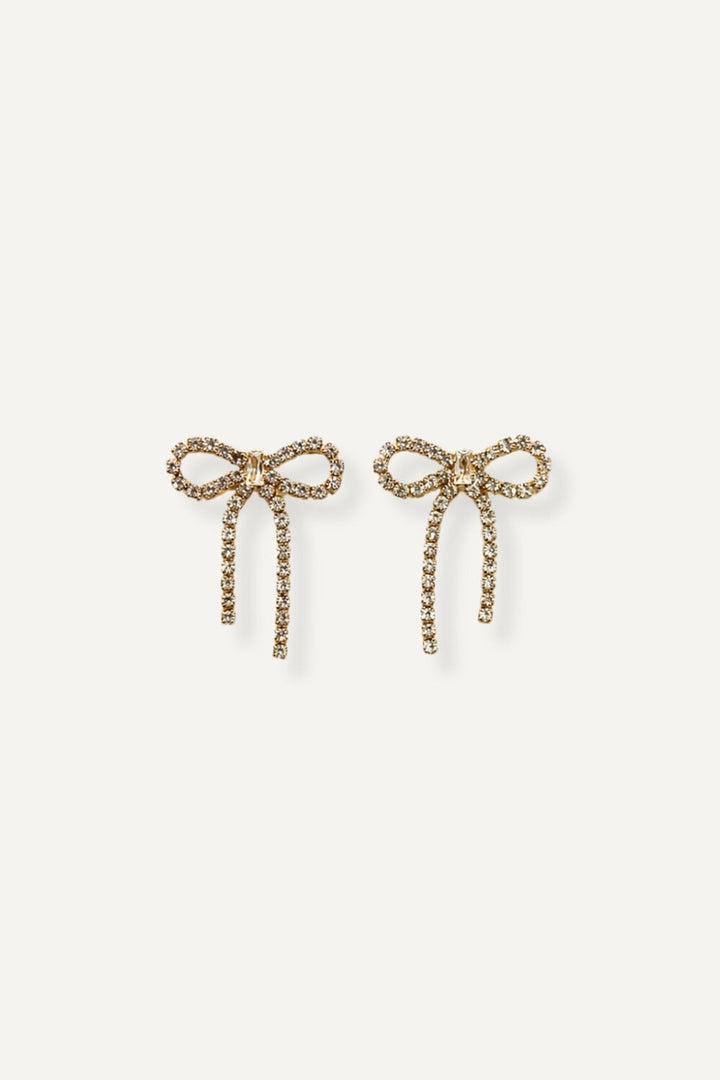 Elisha Rhinestone Earrings Gold Plated
