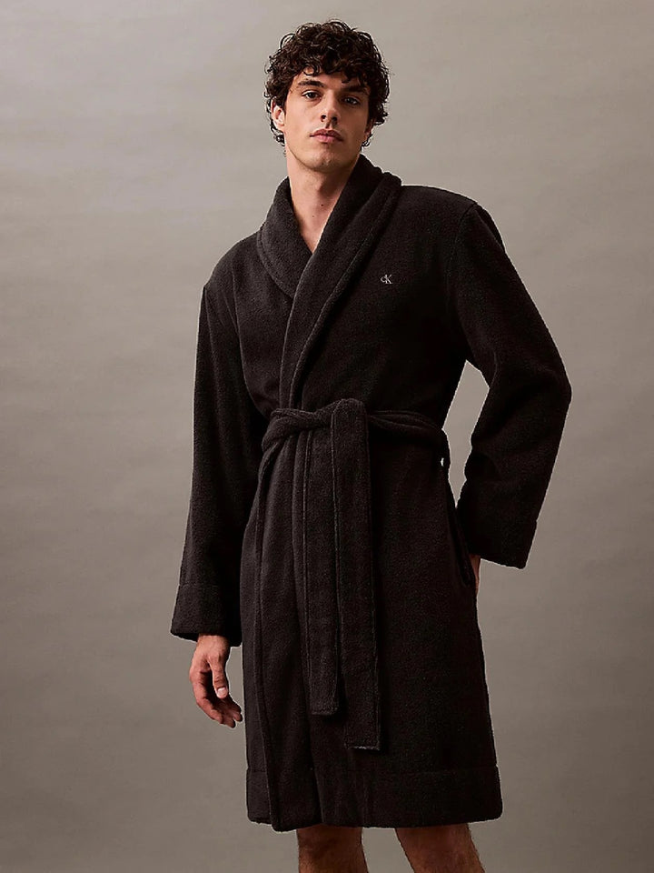 Comfort French Terry Robe  Black