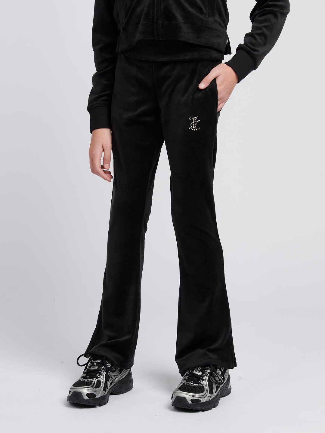 Juicy Fold Over Waist Jogger  Jet Black