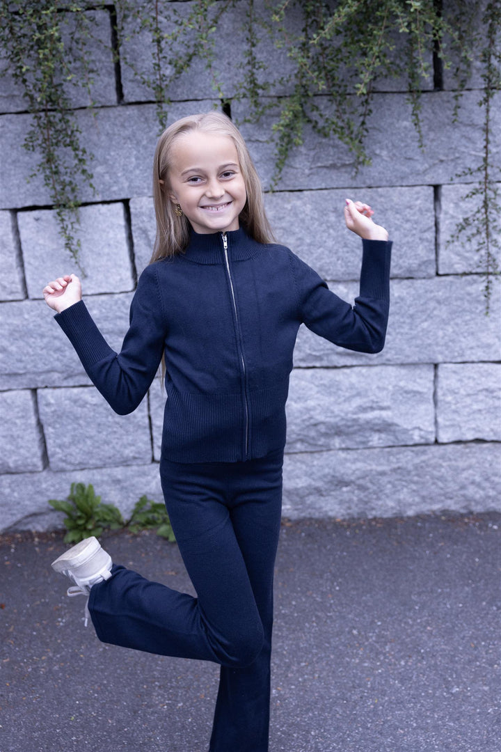 Vickey strikket slengbukse  Indigo Navy