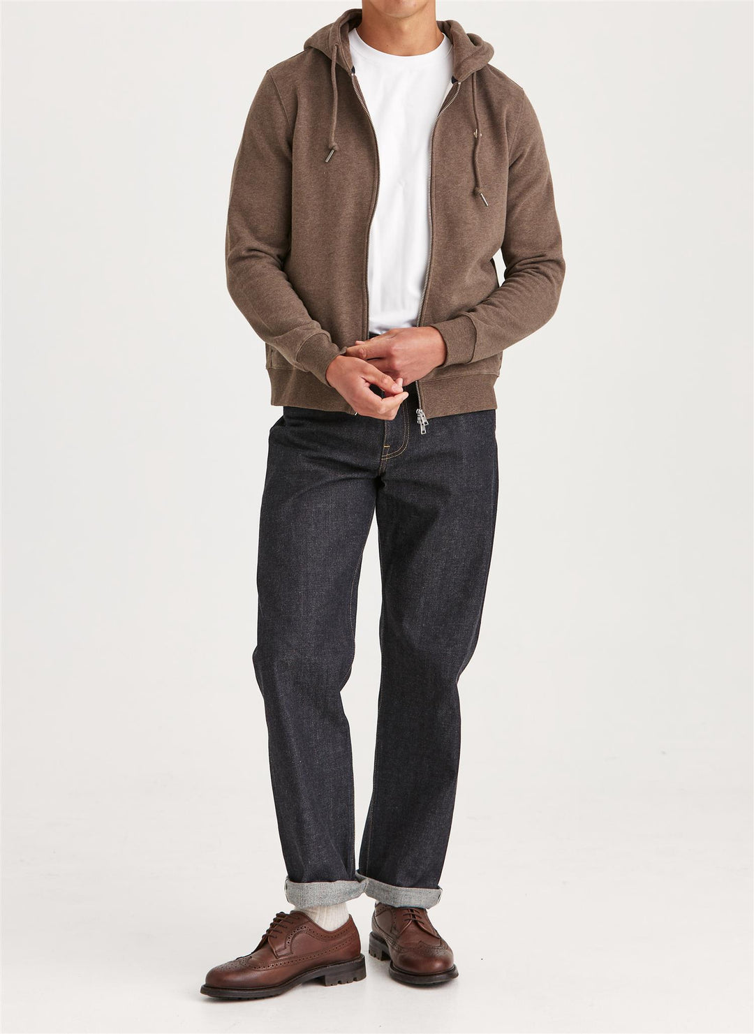 Brandon Lily Zip Hood  Brown