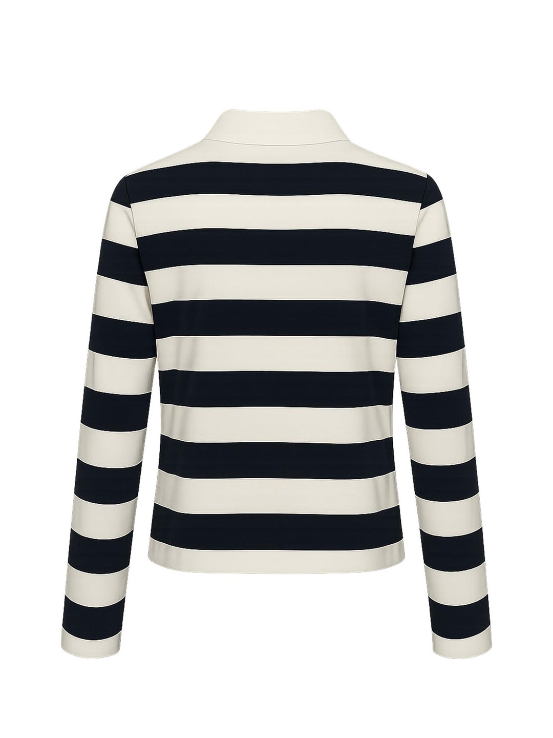 Grante Stripe Ls Polo Tee  Navy