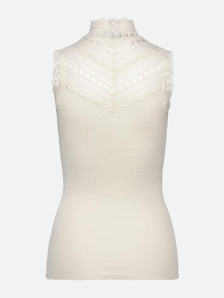 Benita SL Turtleneck Lace Top  Ivory