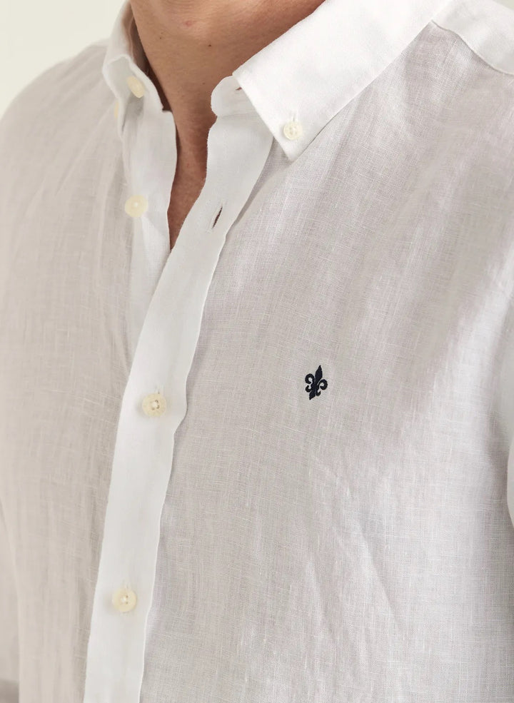 Douglas BD Linen Shirt LS  Off White