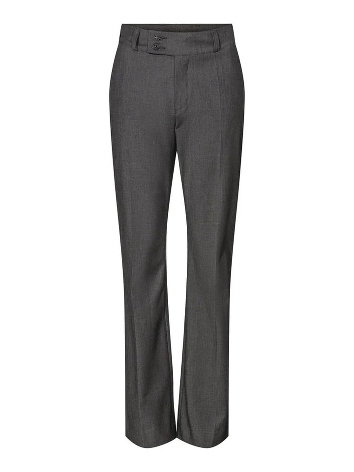 High Waist Trouser  Brown Melange