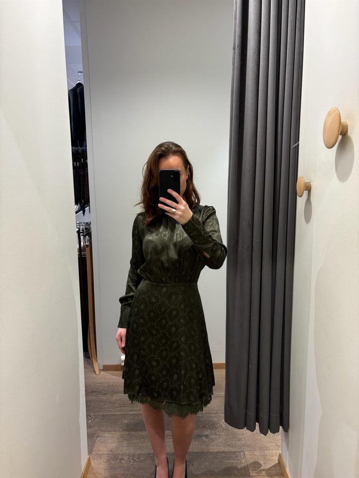 Jacquard Mini Dress Forest