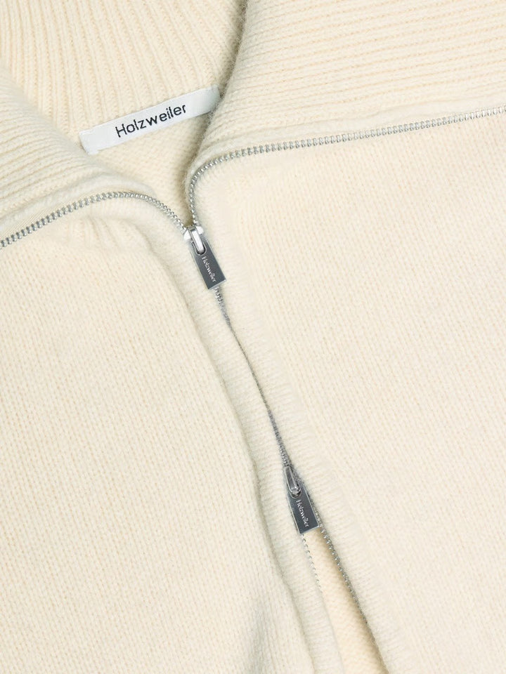 Line Wool Cardigan 25-04  Ecru