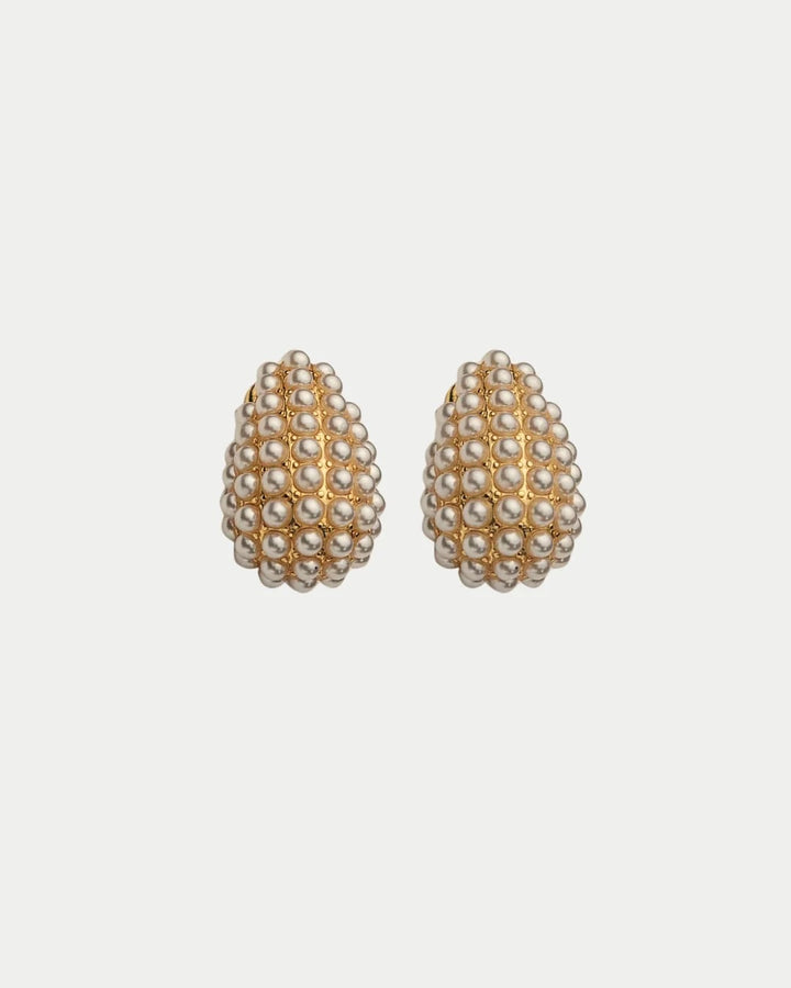 Drop Pearl Earrings Medium  Gold / Pearl
