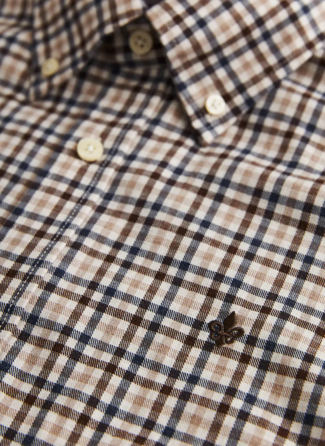 Watts Check Shirt-Slim Fit  Brown