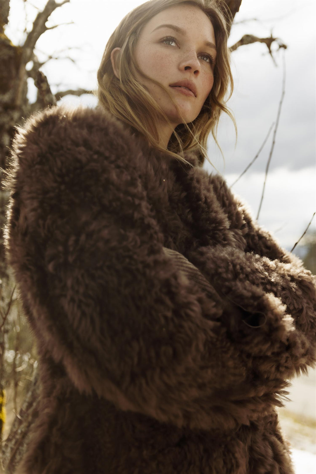 Freya Shearling Jacket Dark Brown