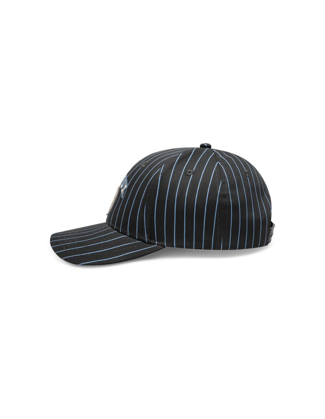 Blake W Pinstripe Baseball Cap  Raven Grey