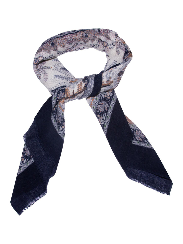 SKJERF ULL PAISLEY 95X95  Navy