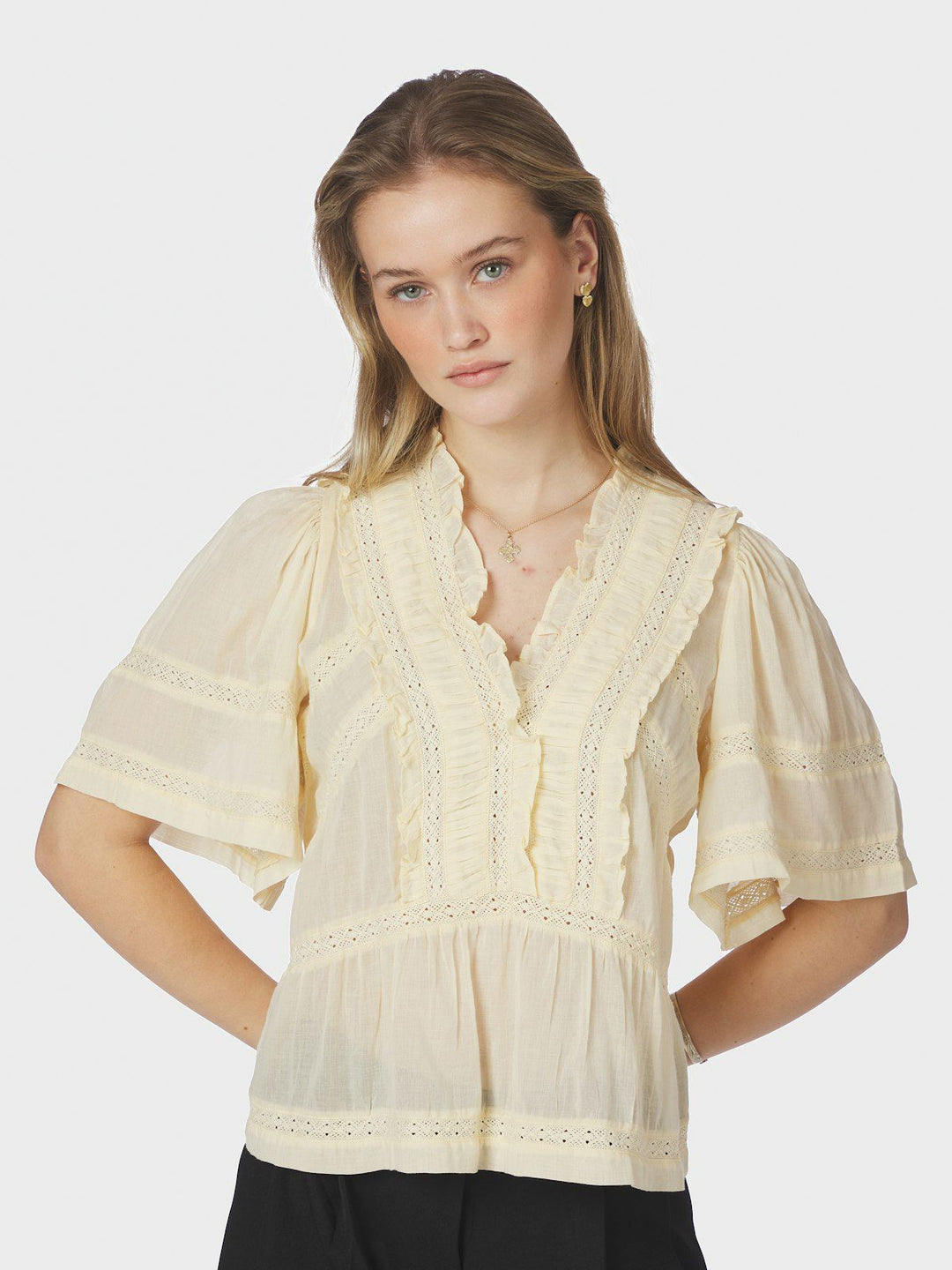 Evienne S Voile Top  Butter Yellow
