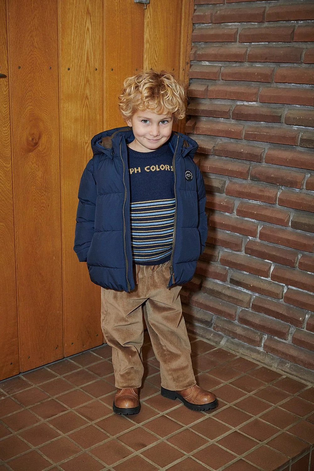 CORDUROY PANT W. ADJ. WAIST  Brown