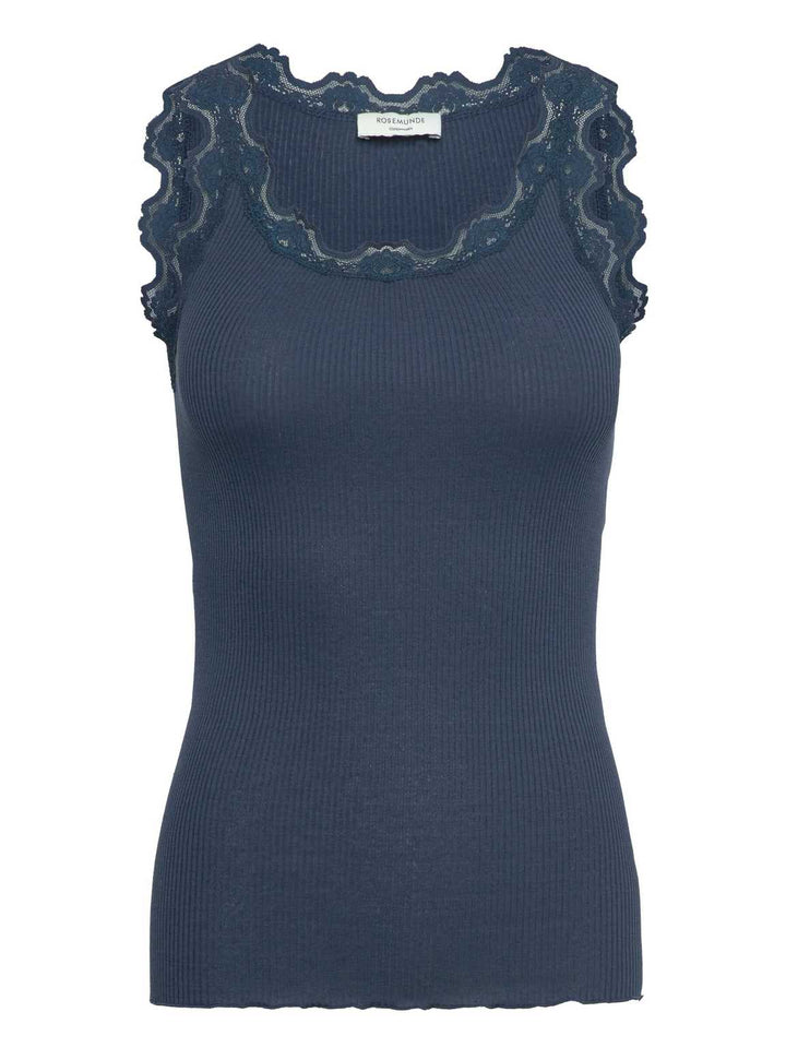 RWBabette SL U-neck Lace Top  Insignia Blue