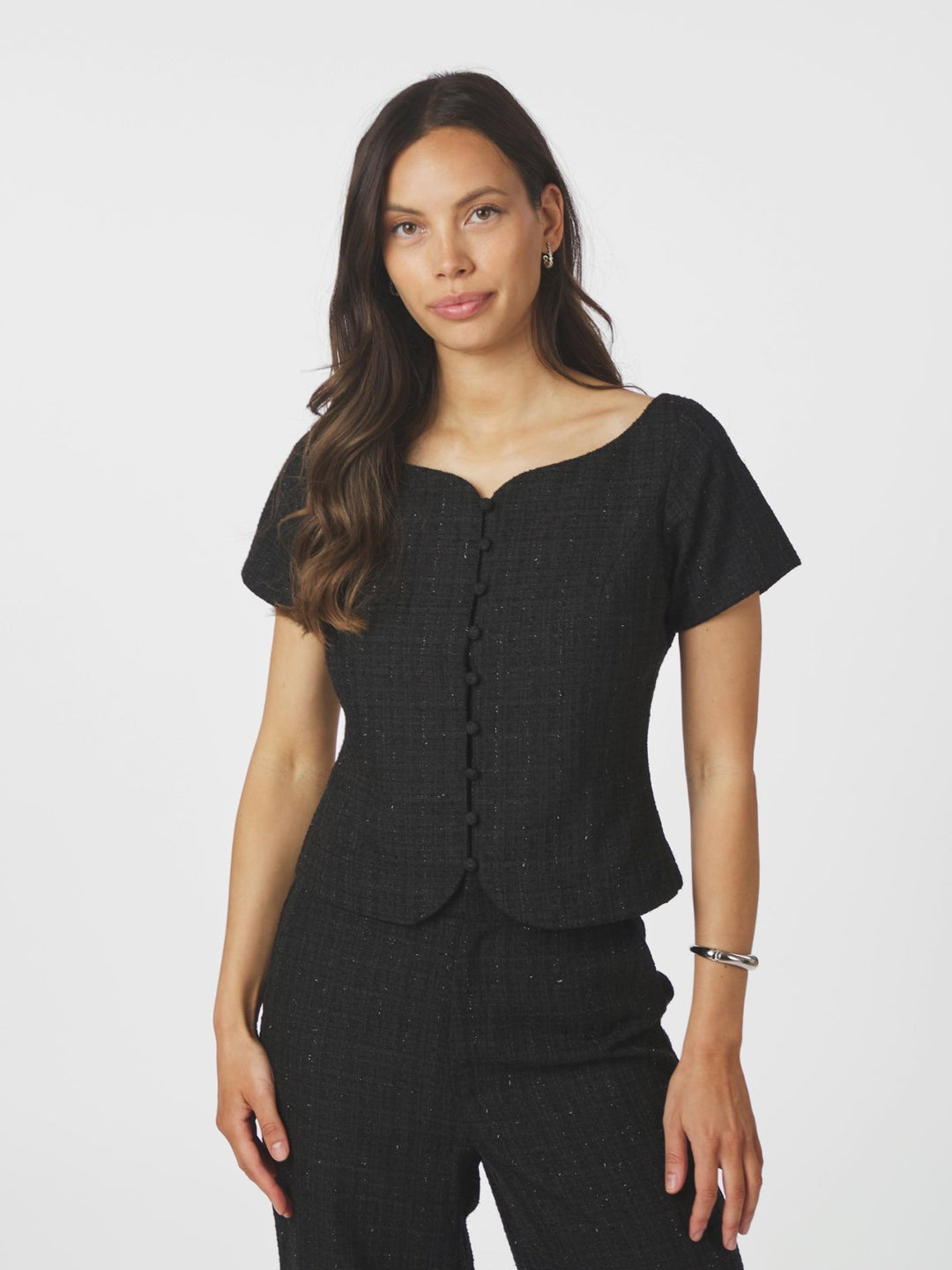 Tango Boucle Top  Black