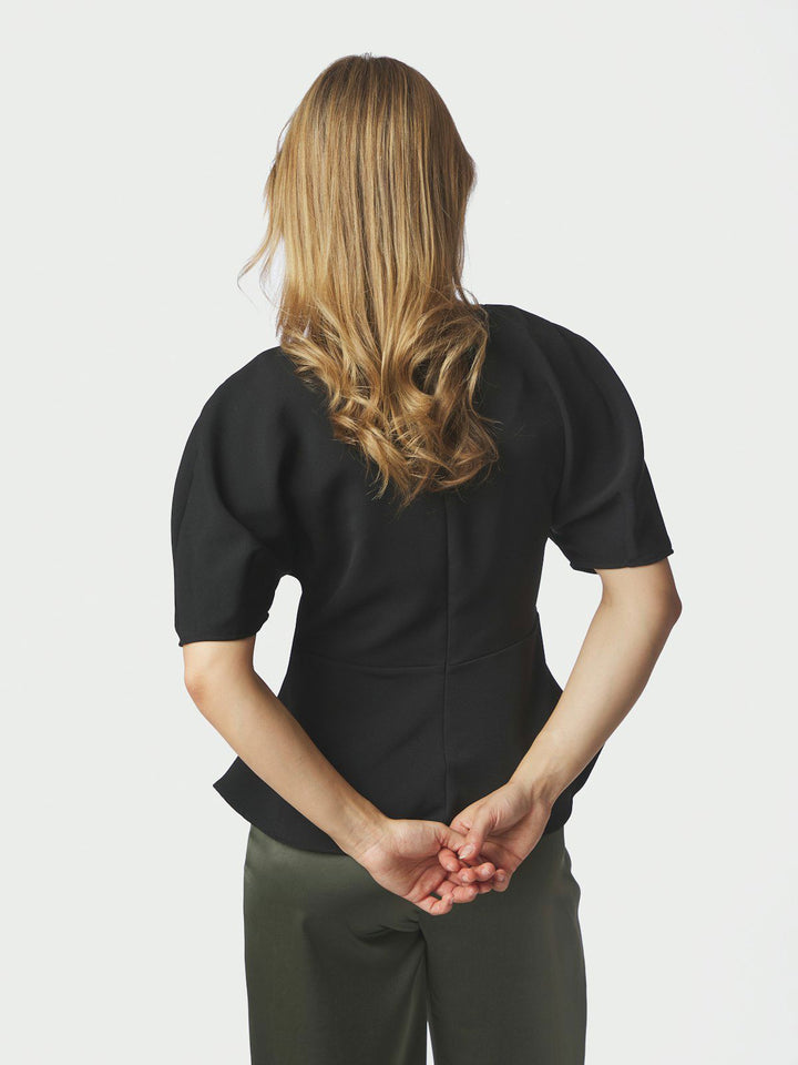Josine Crepe Blouse  Black