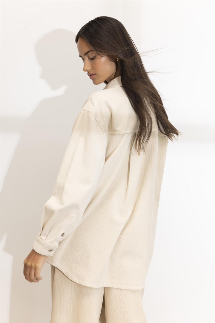 Alex Cord Shirt  Greige