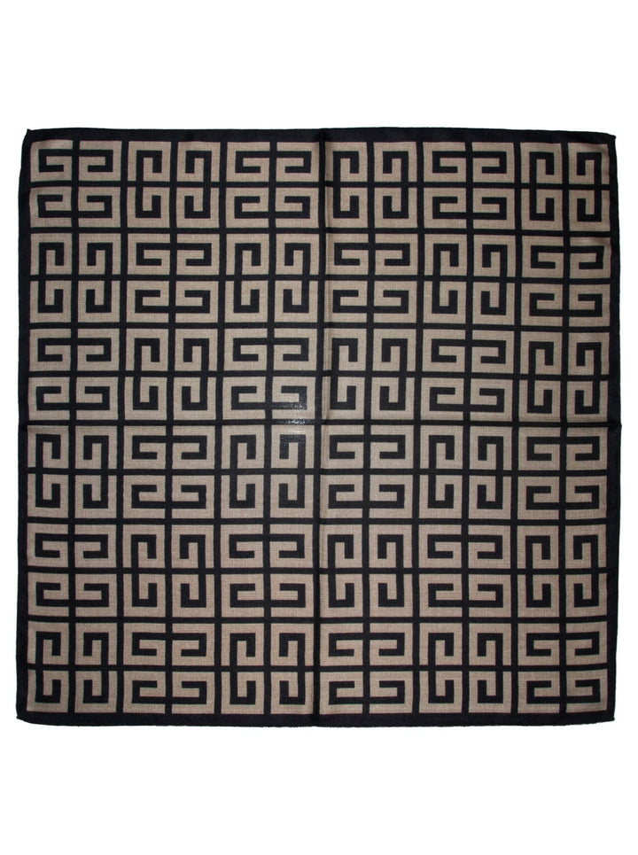 skjerf m/mønster  Sort