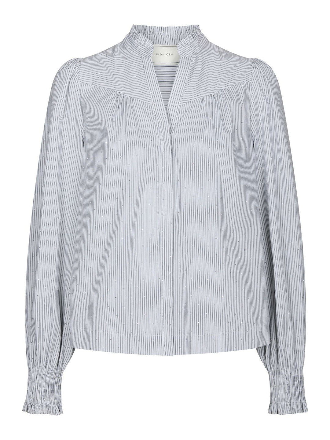 Astrida Stripe Stone Blouse  White