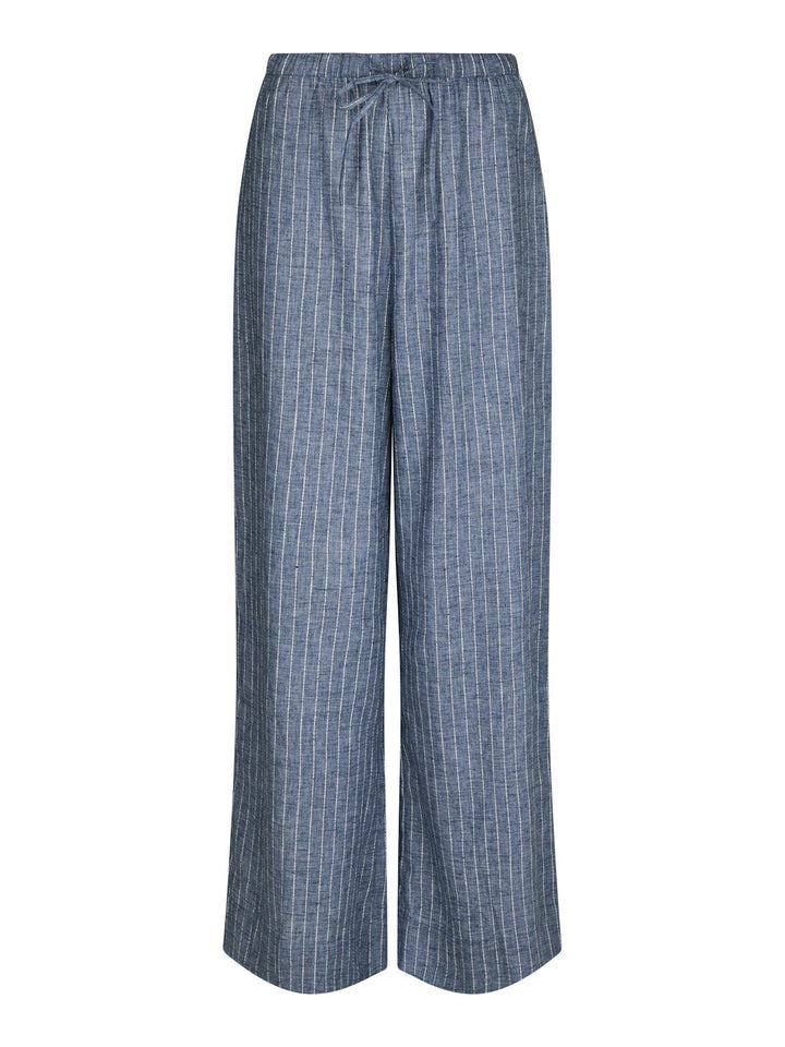 Heifa Emb Stripe Pants  Blue