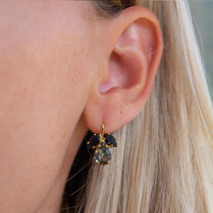 PETITE TIMO EARRINGSGOLD Black Diamond / Jet