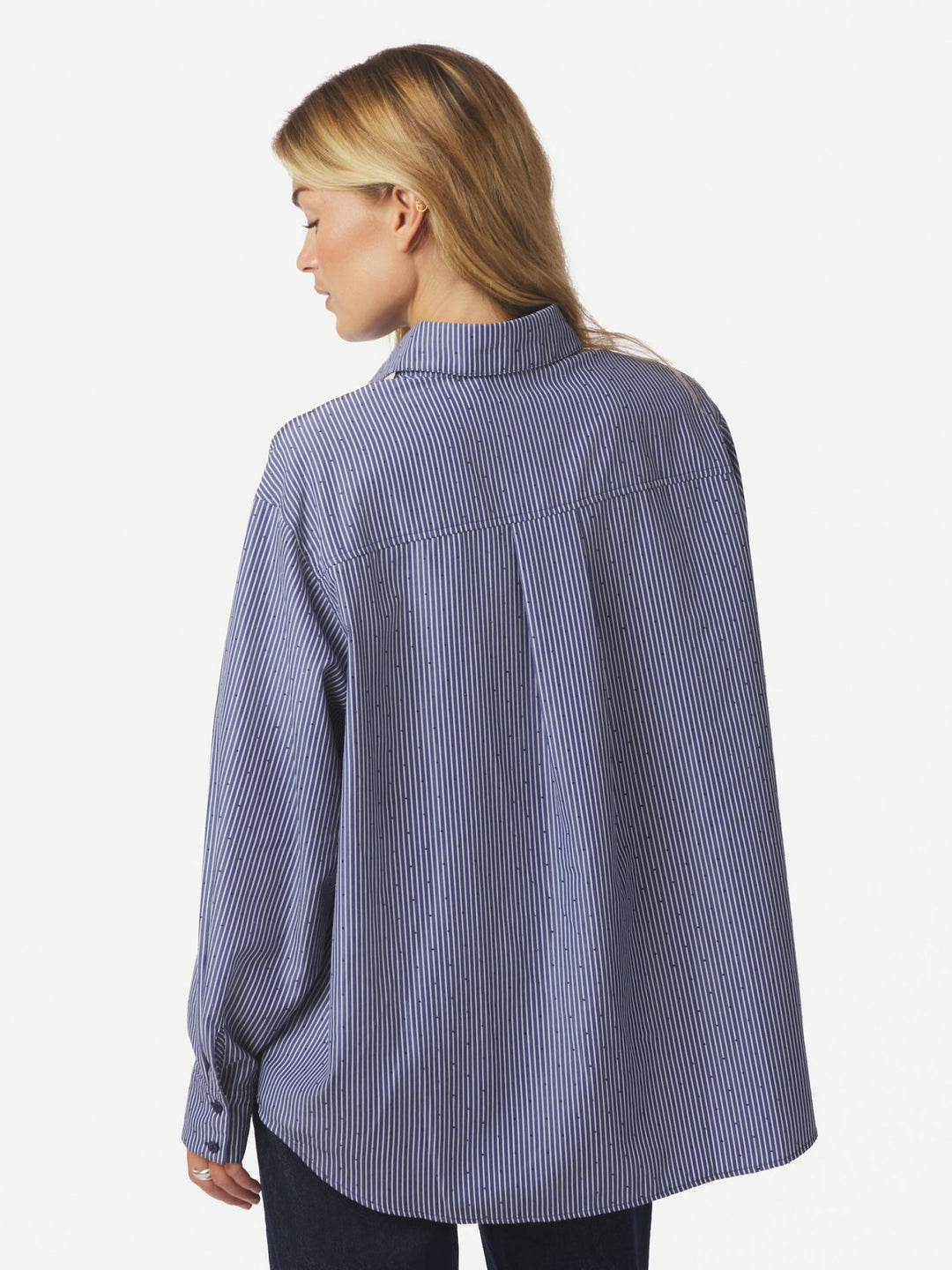 Dalma B Stripe Stone Shirt  Midnight Blue