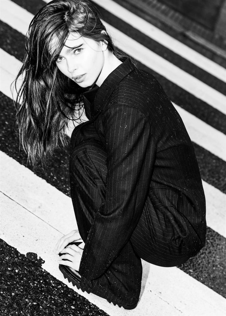 BILLIE PINSTRIPE  Black