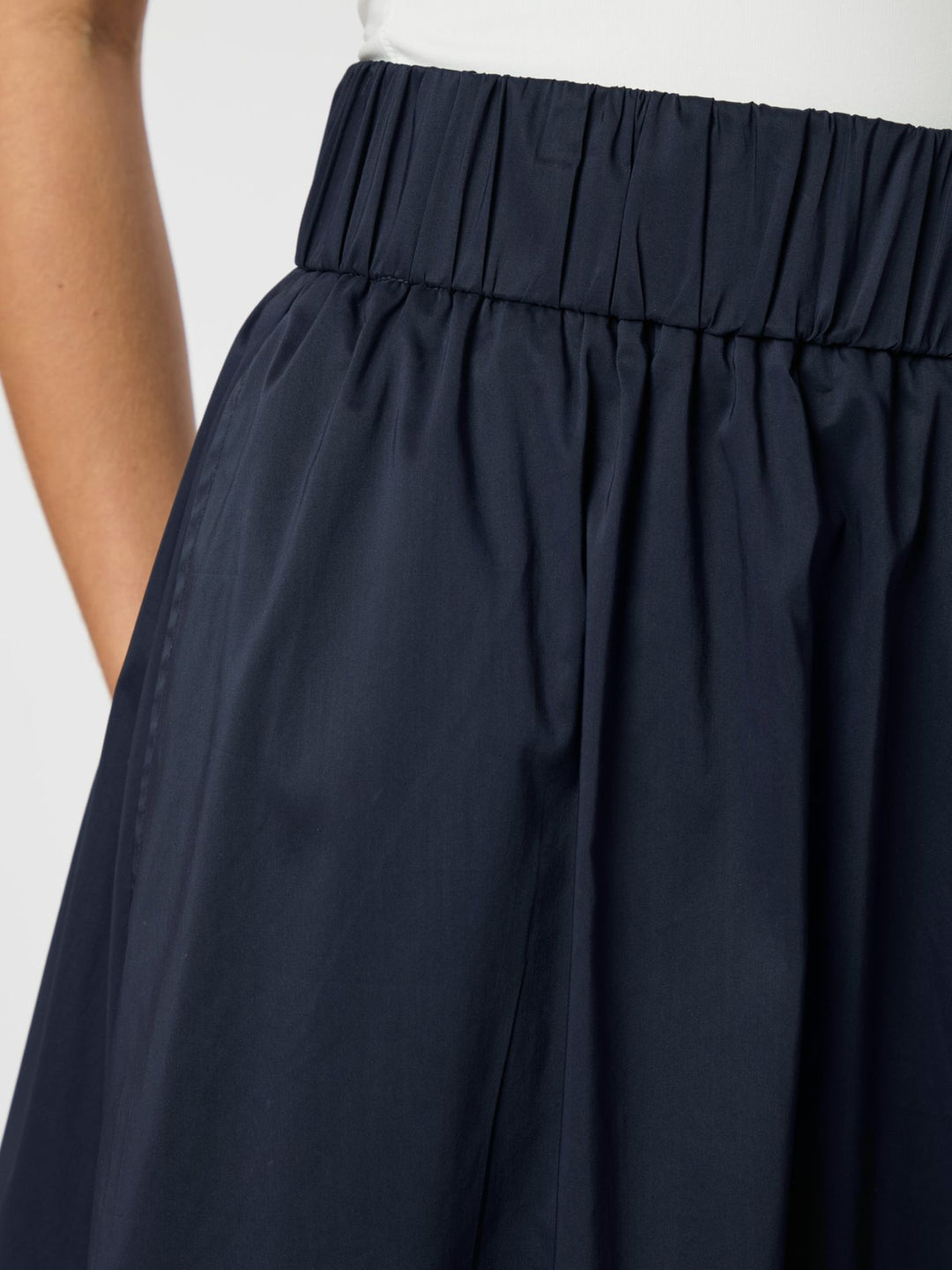 YARA POPLIN SKIRT  Navy