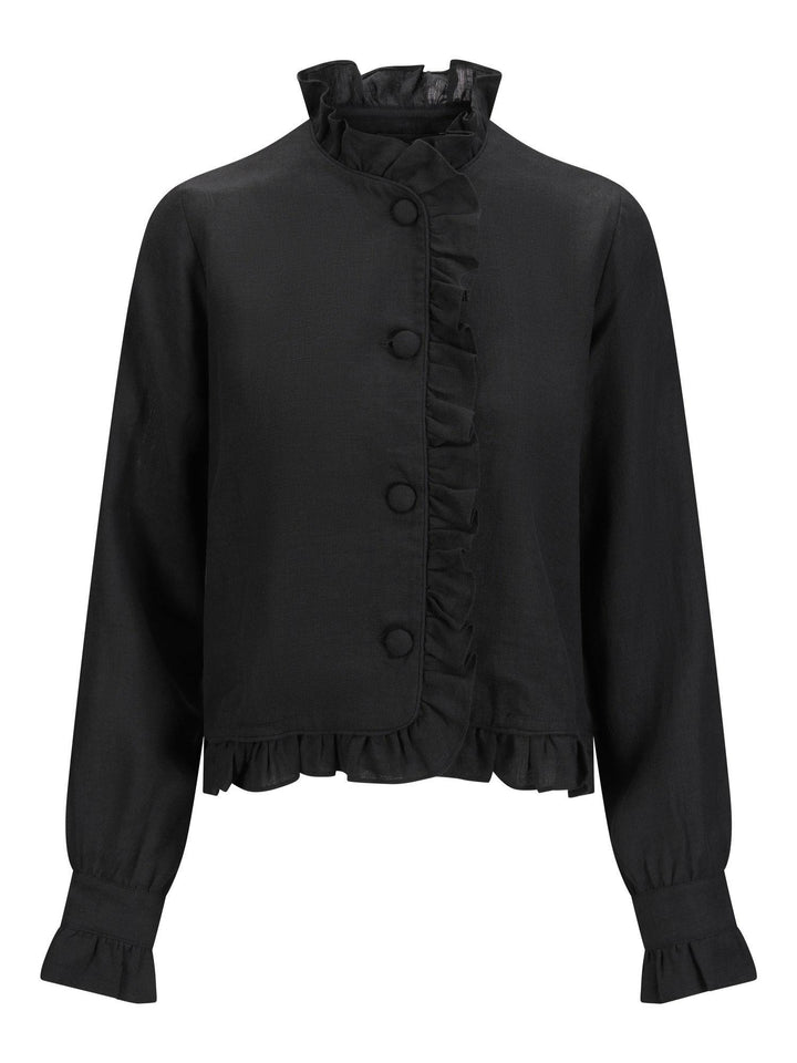Betty Linen Jacket  Black